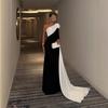 Fall Winter Sexy Floral Flowy Wrap Evening Gown for Women, European American Style Party Formal Dress for Crossborder