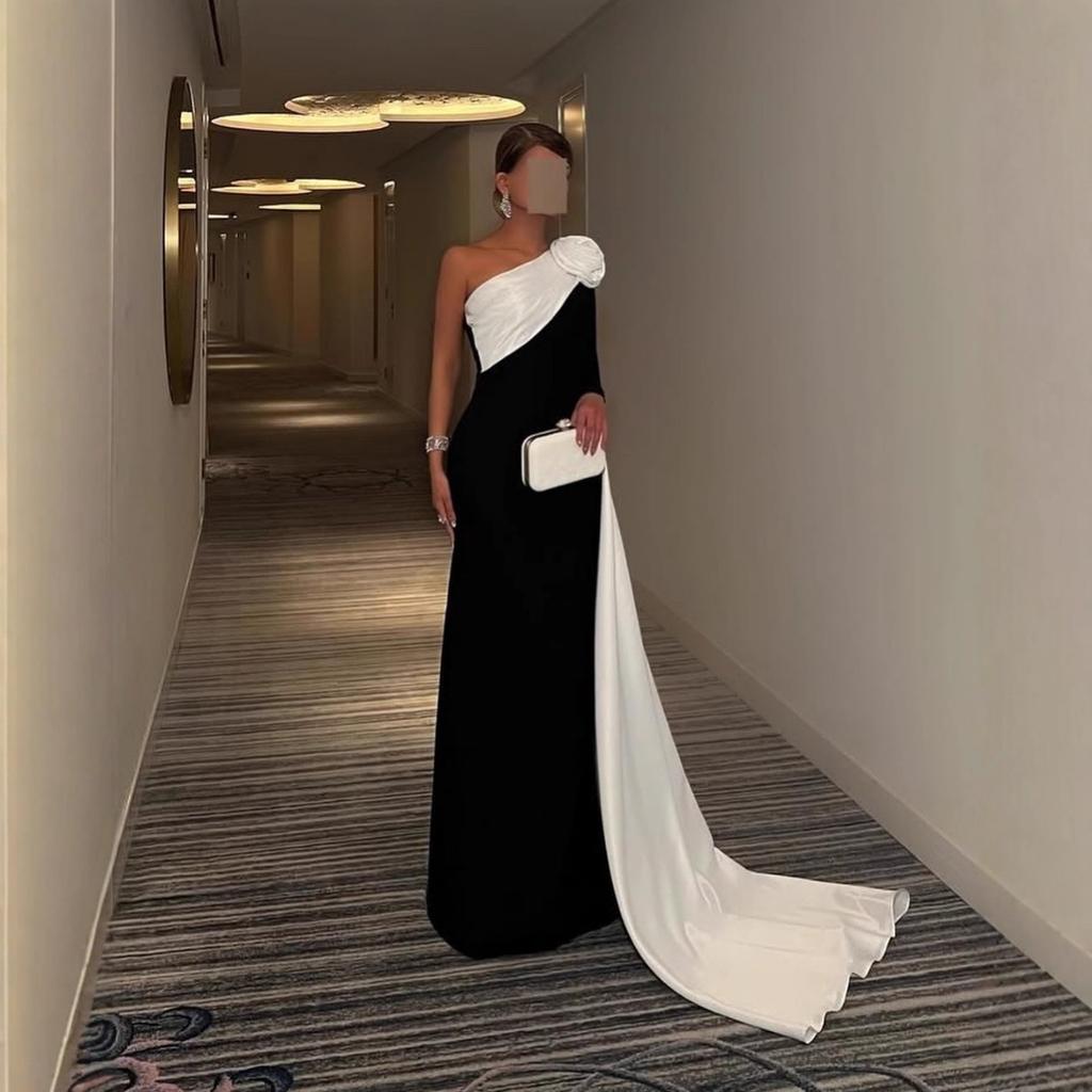 Fall Winter Sexy Floral Flowy Wrap Evening Gown for Women, European American Style Party Formal Dress for Crossborder