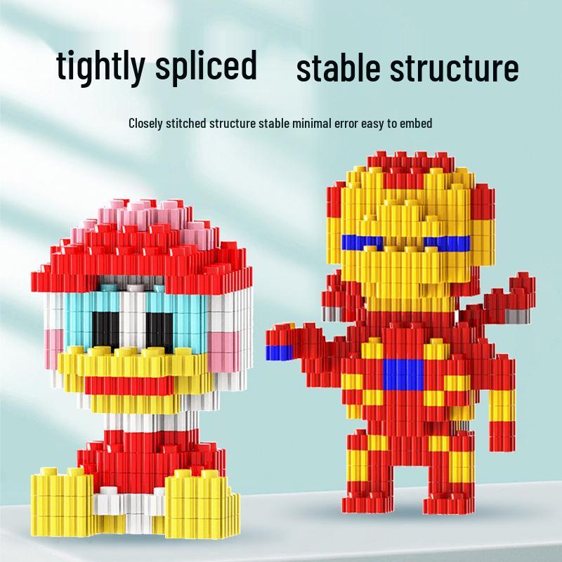 Kids' Educational Micro Blocks Cartoon Figures Building Set - Perfect for Kindergarten & Primary School Rewards