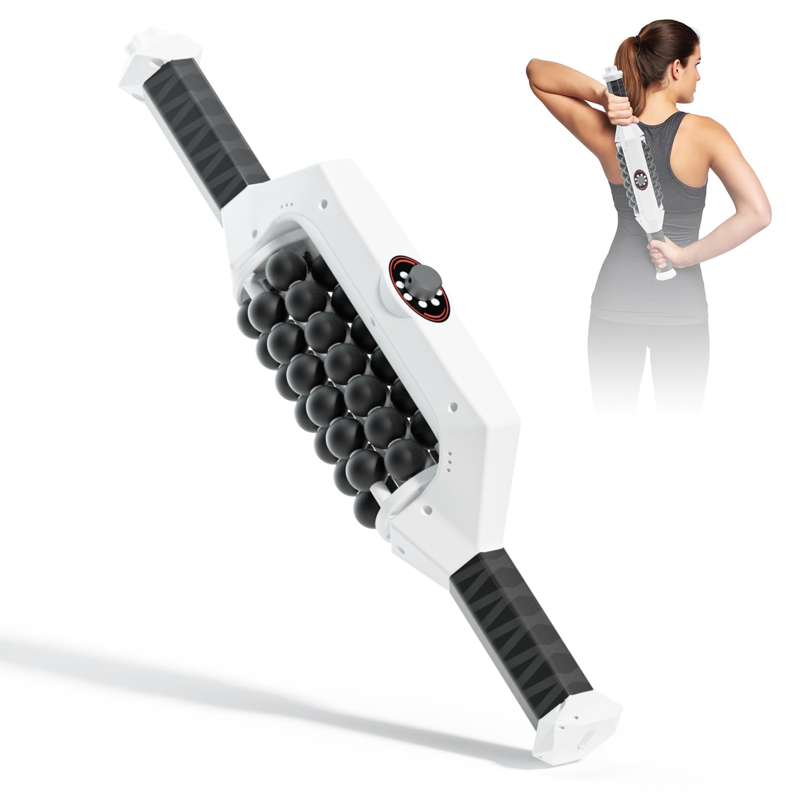 

Электрический роликовый массажер - Перезаряжаемый, 2 режима вращения - Снятие мышечного напряжения для спортсменов белый