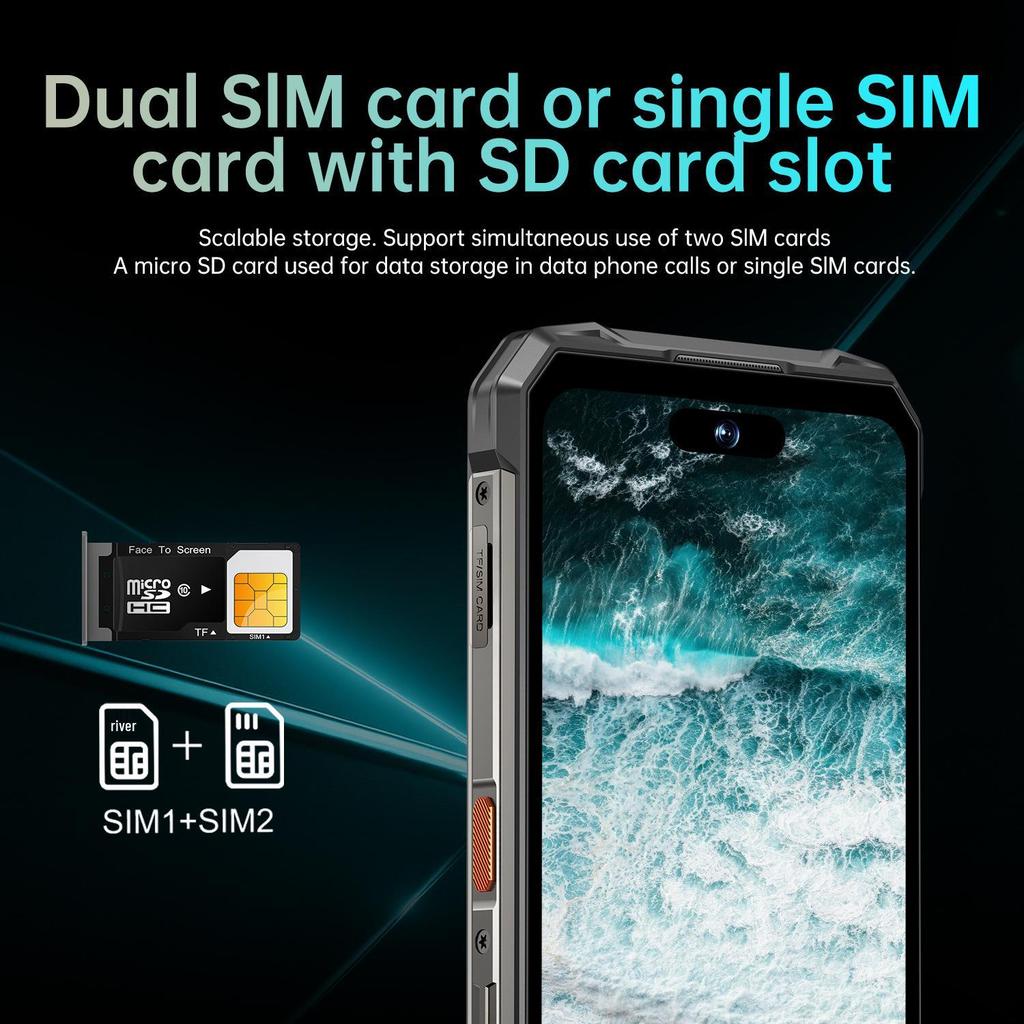 X27 Ultra Waterproof Smartphone - 16GB RAM + 1TB Storage, Large Screen