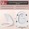 Housse de siège de toilette universelle à installation rapide et à descente lente - Accessoires épais et adaptés à la maison