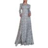 Elegant Retro Print Waist-Gathered Dress - Autumn 2025 Collection: European & American Style for Women