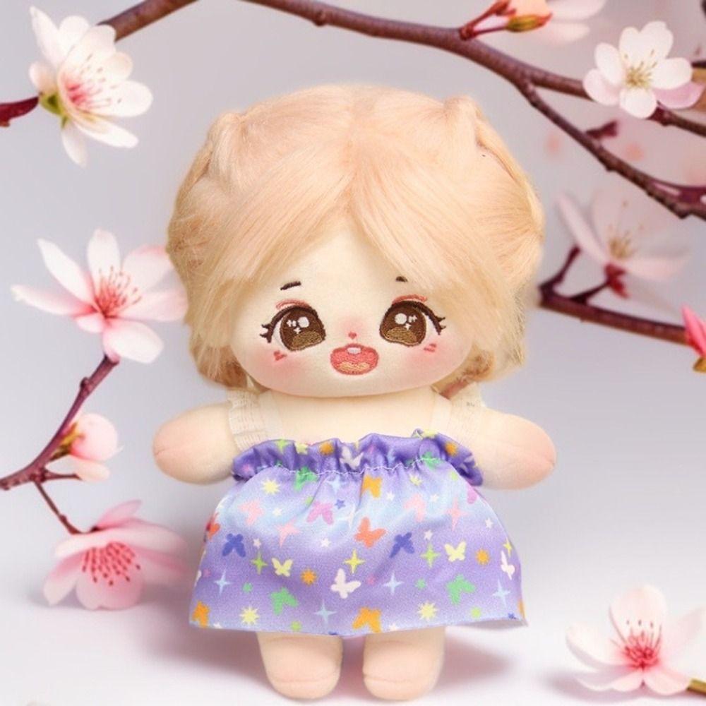 Lolita 20CM Doll Sling Dress Pajama Cotton Doll Dress Lolita Dress Up Clothing Skirt  Children Gift