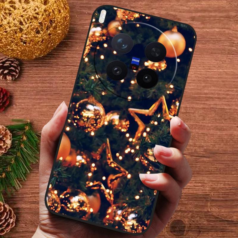 Christmas Painted Cover For Vivo X300 Pro Case V2502A Silicone Soft Phone Cover For Vivo X300 5G V2509A Capa 2025 New Fundas