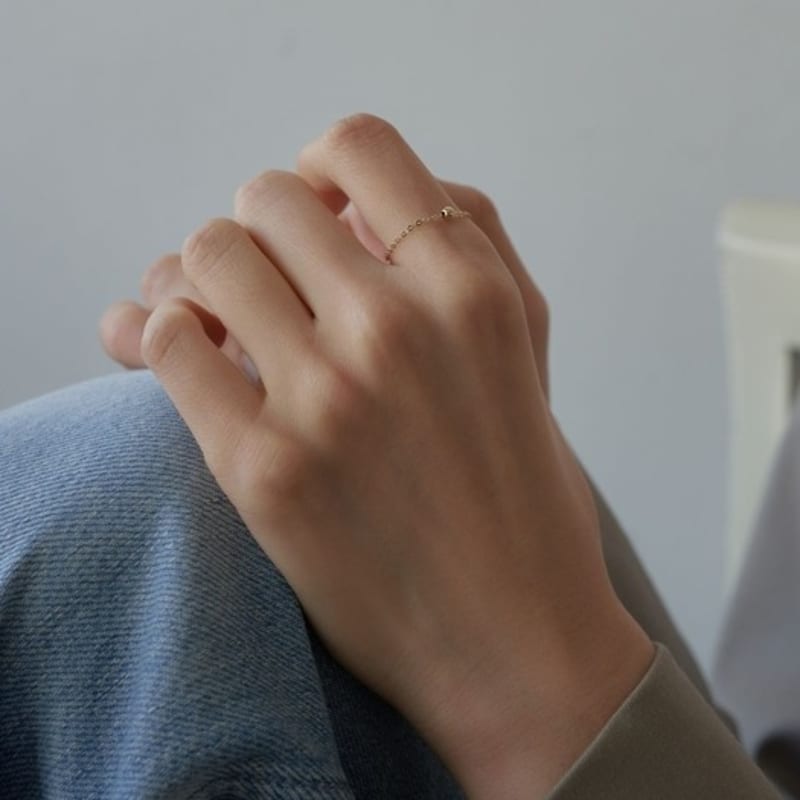 Dawn of Me 14K Ball Chain Ring