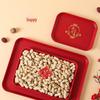 Festive Red Housewarming Candy & Snack Tray for Living Room