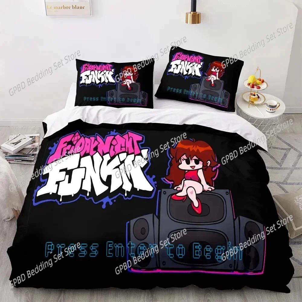 Game Friday Night Funkin Beding Set For Bedrom Soft Modern Bedspreads Comefortable Children Kids Soft Duvet Cover Comfortable Quilt Cover And