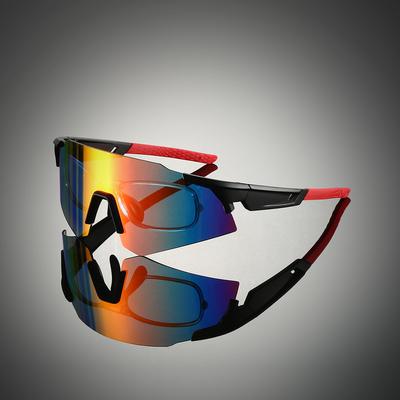 Överdimensionerade Sportglasögon Mode Spegel Utomhus Cykling Skyddande Solglasögon Kvinnor Nytt i Trendiga Utomhus Anti-UV Solglasögon