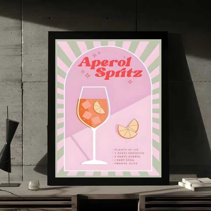 Bunte Cocktailgetränke Gute Poster Kraftpapier Drucke Vintage Wohnzimmer Café Bar Kunst Wanddekor Ästhetisches Gemälde Bild
