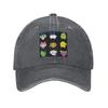 Tamagotchi Set Large Denim Cap Casual Baseball Caps Adjustable Hat Summer Unisex Baseball Hats