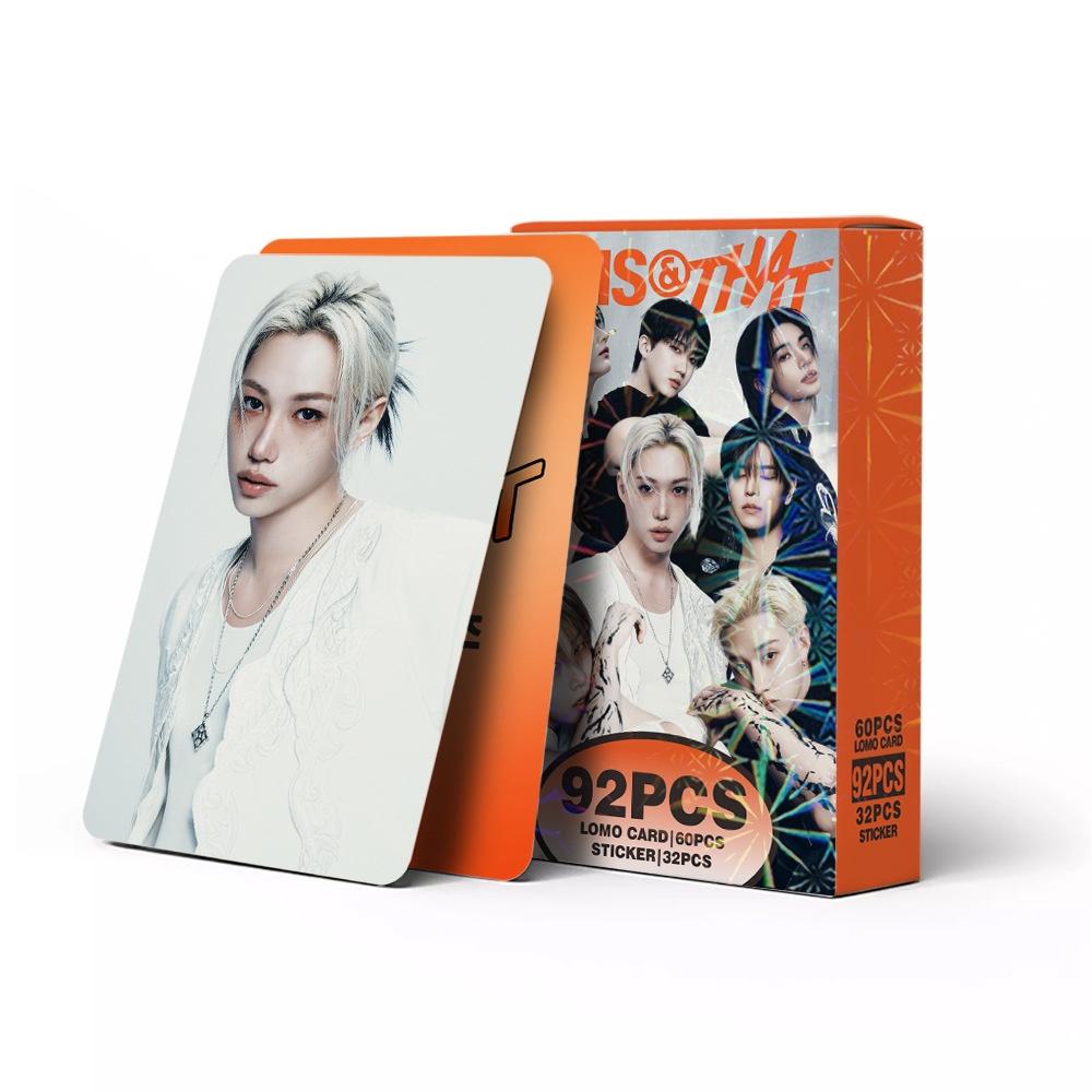 92PCS New Album Boy Group Lomo CardTHIS THAT Collected photos Peripheral Set Stickers Collection Fans Gifts