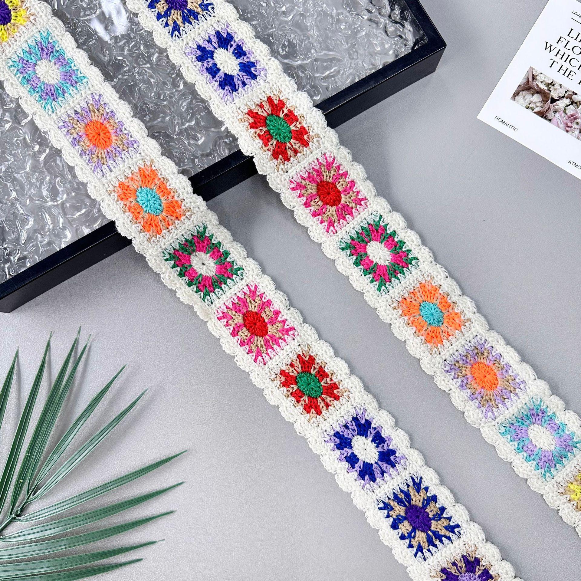 

Этнический стиль многоцветное имитация ручной вязки крючком цветная хлопковая нить вышивка одежда обувь и шляпы декоративная тесьма кружевные аксессуары 66895 apricot