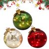 2Pcs Christmas Ball Ornament with LED Light Shatterproof Battery Powered Ball Desktop Decoration Xmas Party Home Mantel Table Centerpiece Decor