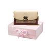 Coach Parker 18 Camellia Turnlock Color Block Signature Print Coated Canvas And Leather Chain Shoulder Bag Women Shoulder Bag 1680-B4QVB