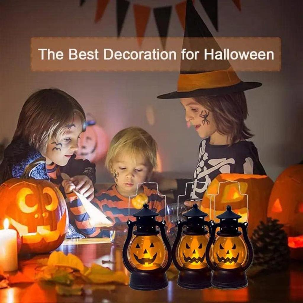 Halloween Pumpkin Lantern Skull Head Decor Pony Light Bar Party Prop for Spooky Atmosphere Celebration Decoration