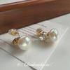 Rhombus zircon Mapei pearl ear clips, mosquito coil disc without ear piercings, high-end sense, niche fashion, light luxury temperament earrings