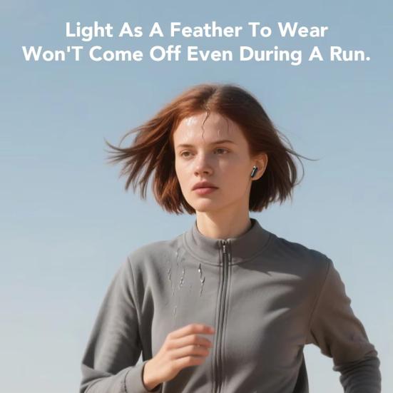 Bluetooth-compatible Earphones Stereo Sound Noise Reduction Waterproof LCD Touch Screen Sport Wireless Headphones