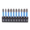 10Pcs Screwdriver Bit Set Magnetic PH Electric Drill Bits PH1 PH2 PH3 2in 50mm S2 Steel with 14in
