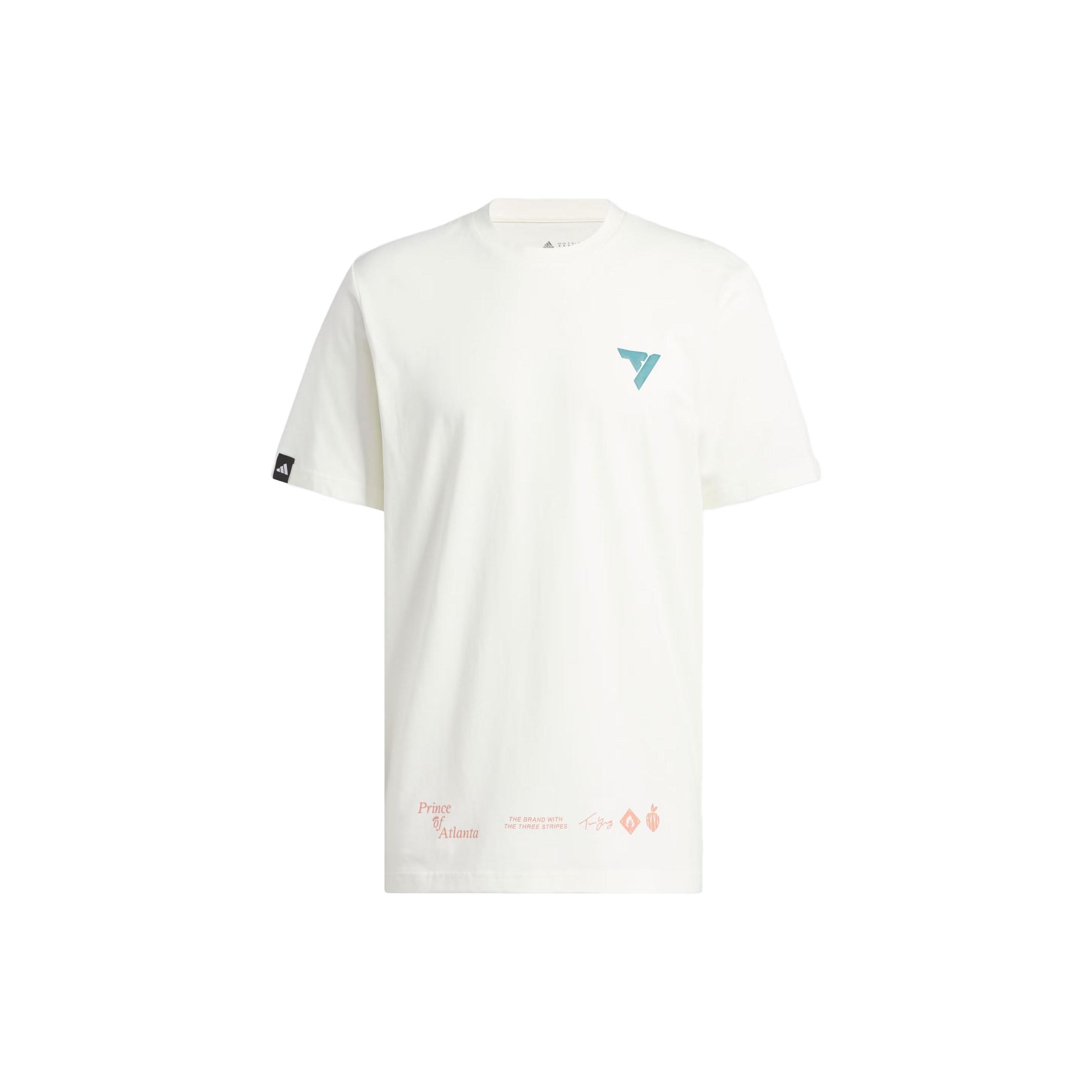 adidas Trae Prince Of Atlanta Signature T-Shirt White Men s II7796 S