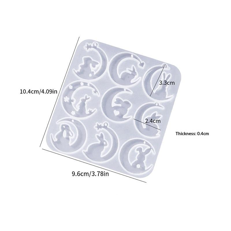 New! Easter Bunny Easter Egg Hollow Pattern Earring Pendant Silicone Mold Mould For DIY Ornaments Keychain Necklace Charms Mold