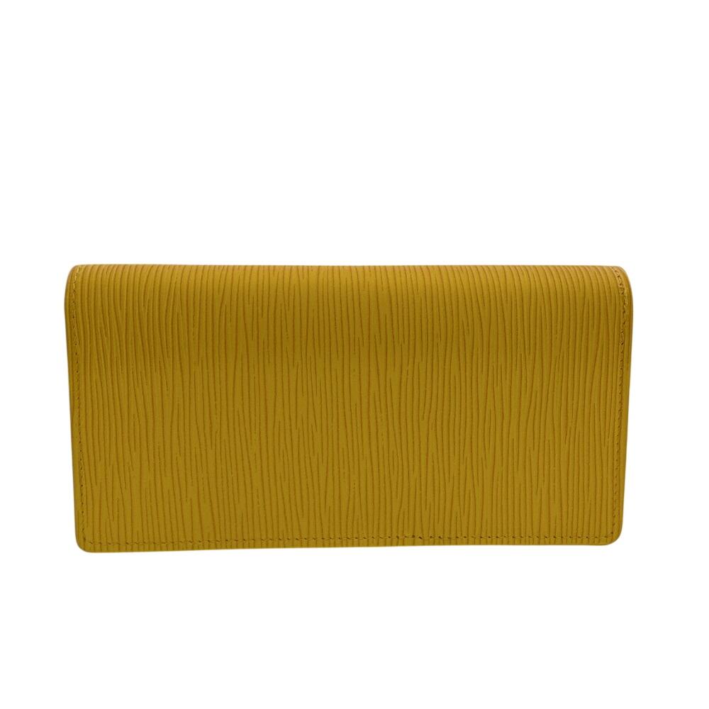 Louis Vuitton M25800 Epi Leather Portefeuille Blaza Purse Yellow Leather Used