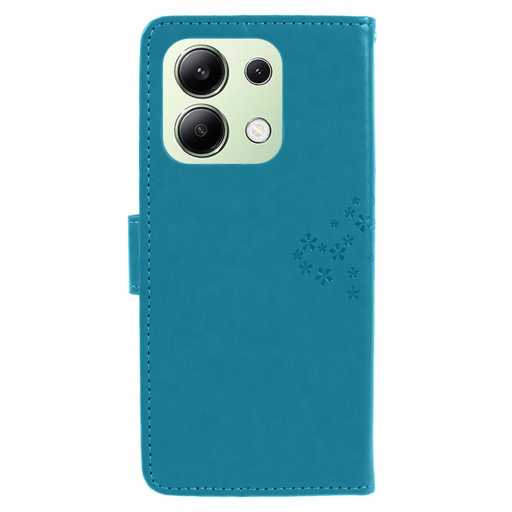 For Xiaomi Redmi Note 13 4G Cell Phone Case Owl Tree Imprinted PU Leather Stand Cover