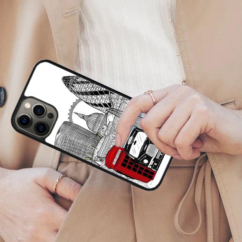 London Red Bus Big Ben Magnetic Phone Case For APPLE iPhone 17 Air 16 14 13 12 Pro Max 15 Plus Wireless Charge MagSafe Cover