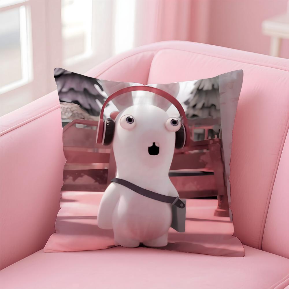 R-Rabbids I-Invasion Cushion Cover Home & Car Multi-Scene Pillow Cover - Reversible, Soft & Durable for Daily Use