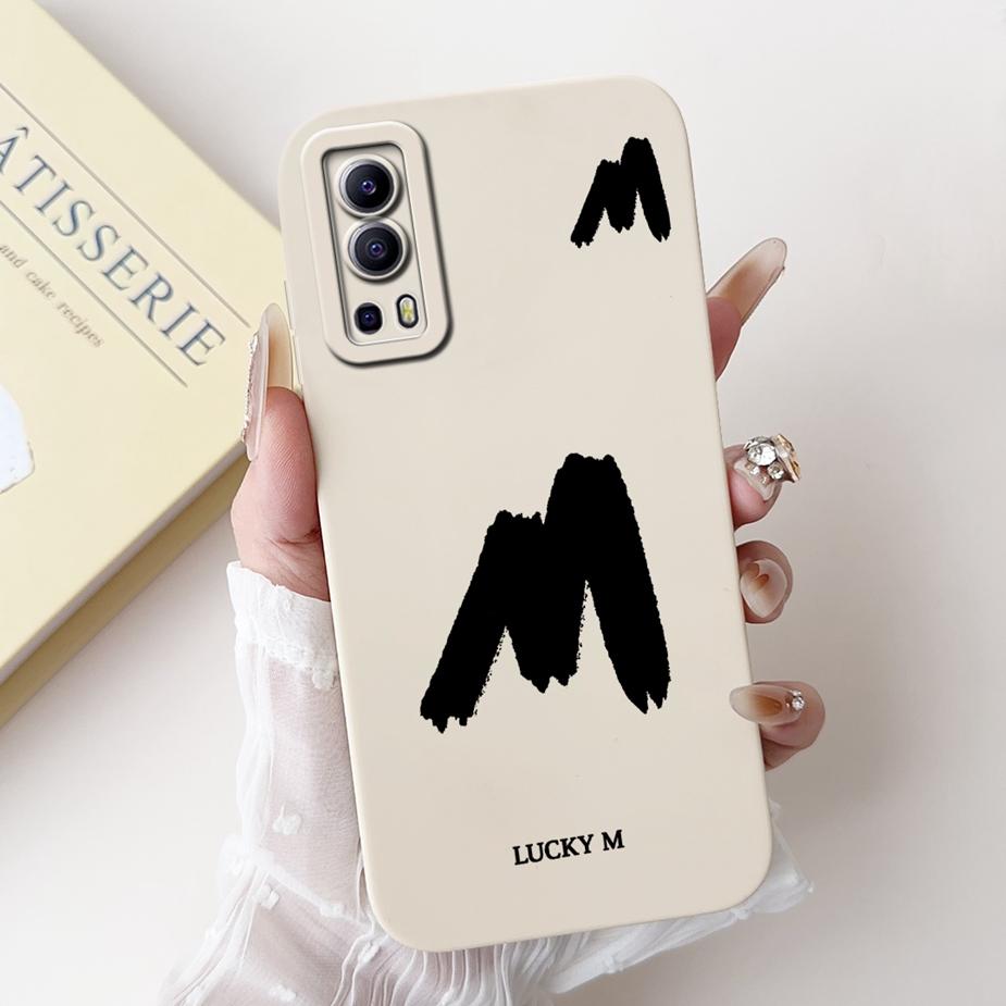 Per Custodia Vivo Y52 5G V2053 Carina Lettere Fortunate Cover Morbida Custodia in TPU Per Vivo Y72 Y 52 VivoY52 VivoY72 5G V2041 Custodie Bumper