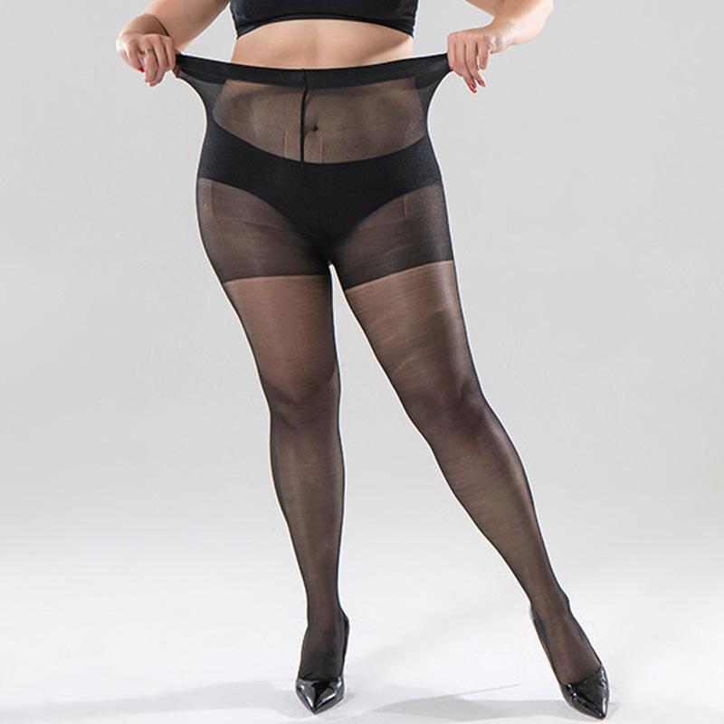 Frühling Herbst 40D Damen Übergröße T-Schritt Reißfeste Strumpfhose Hohe Taille Strumpfhose Anti-Haken Super Elastisch Sexy Nylonstrumpf