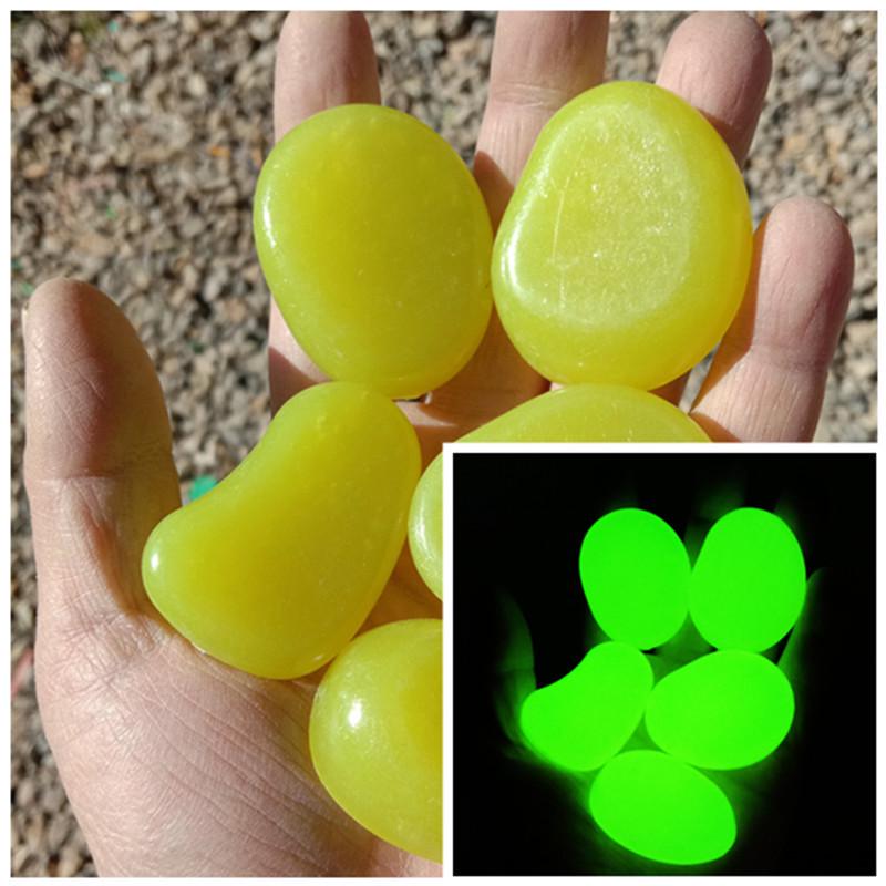 4.5cm Luminous Plastic Garden/Aquarium Pebble, 15g Fluorescent Stone for Paving & Landscaping