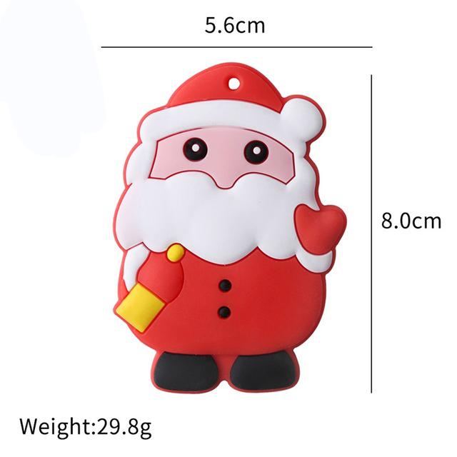 Bite Bites 1Pc Silicone Teether Christmas Gifts Tree Snowflake Pacifier Chain Making Food Grade Silicone Sika Deer Baby Teether