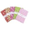 Tenugui Made Japan 5-piece Set Hand Towel Komon Cotton Japanese Pattern Red Pink 100 n9003