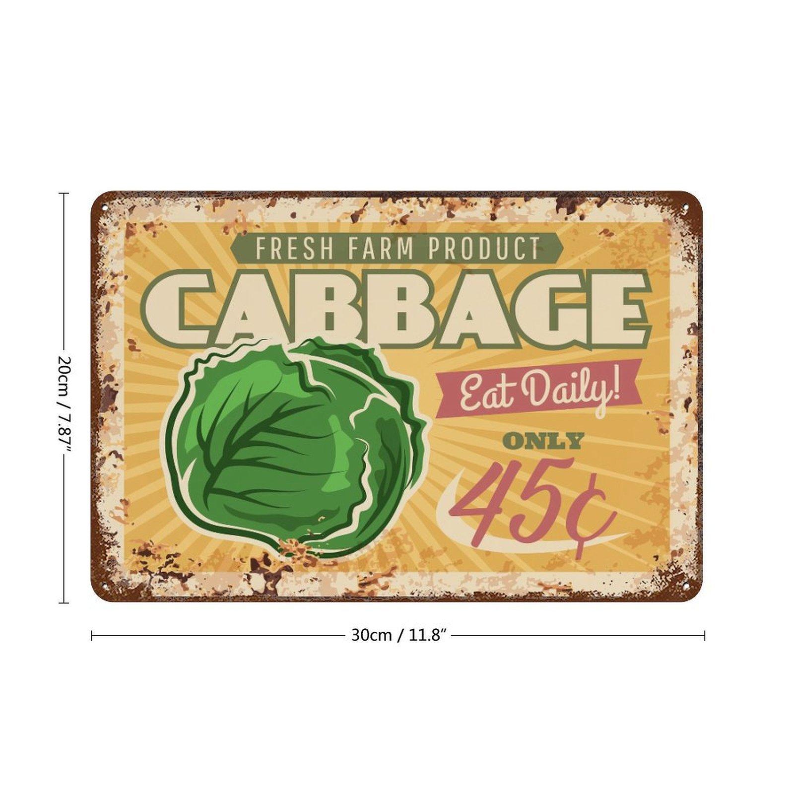 

1-Pack distressed vintage metal wall sign, 20×30cm and 30×40cm, rustic décor for workshop, garage or hallway 20*30CM