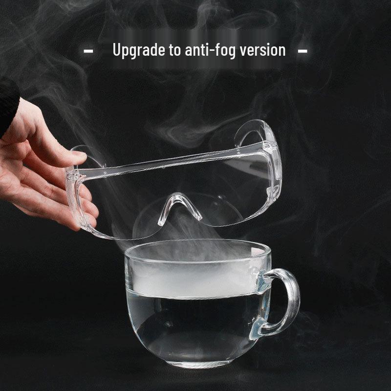 Transparent Anti-fog Cool Goggles: Men's Windproof, Dustproof, Sandproof Protection (Fits Myopic & Bare Face Women)