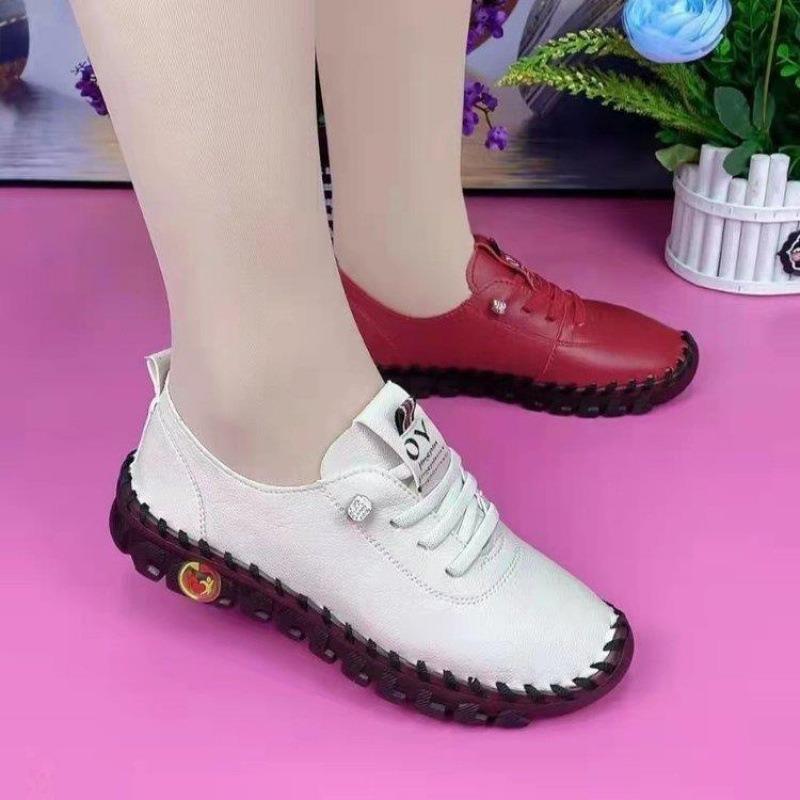 Handmade beef tendon soft-soled mother shoes women's spring and summer new flat-soled single shoes casual