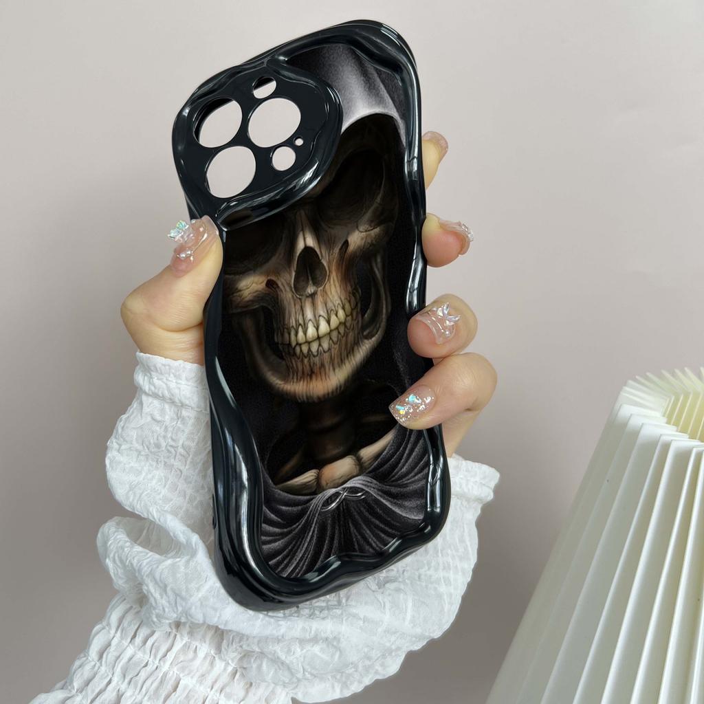 LZ13 Death Prayer Grim Reaper Skull Clear Soft Wave Phone Cases for iPhone 15 13 Pro Max 12 mini 14 8 Plus XS Max XR 6 Protection Back Cover