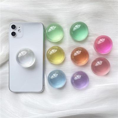 Support de téléphone en forme de boule de cristal époxy transparente Candy Color Series