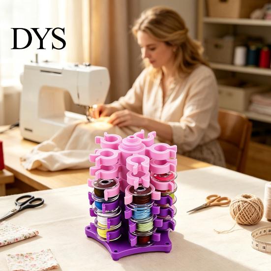 Sewing Craft Organizer Bobbin Holder Tower, Rotating Thread Organizer, Detachable Organization Supplies Clips, Tangle-free for Quilting Enthusiasts