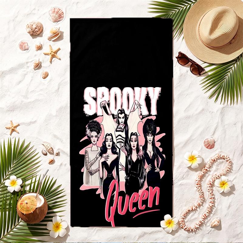 Dark Gothic Soft Beach Towel Stylish Beach Pool Towel for Summer Seaside Vacation Travel