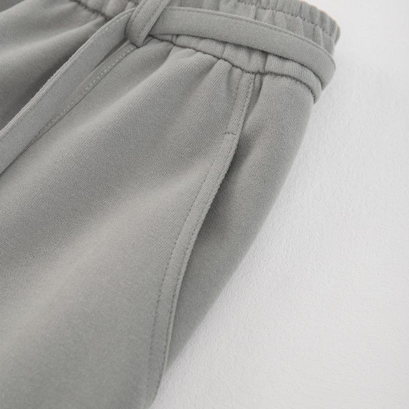 Women Autumn Winter Loose Sports Pants Elastic Waist Casual Trousers Solid Color Joggers Warm Daily Streetwear Pants