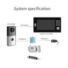 2.4G 7 Inch LCD Monitor 140 Degree Wide Angle Wireless Intercom Video Doorbell 720P Video Door Phone