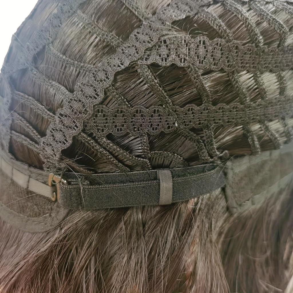 Anime Cosplay Wig Short Synthetic Wig With Bangs Gray Hair With Black Highlights For Women Daily Party Costume Cosplay