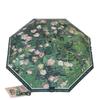 Automatic oil painting umbrella folding female vinyl anti-ultraviolet sunscreen sun umbrella custom logo