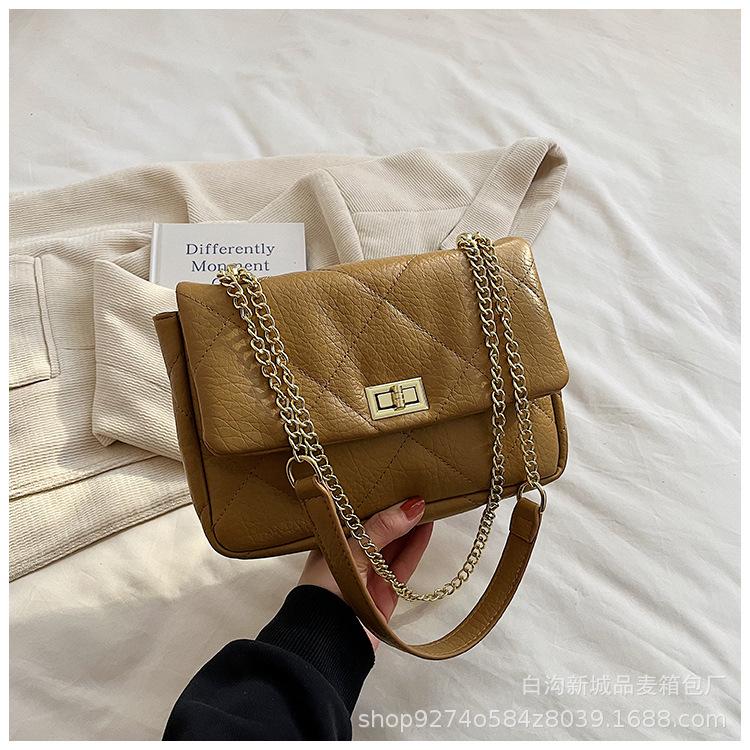 Fashion Temperament Chain Small Bag Women's 2025 New Explosive Versatile Crossbody Bag Popular Foreign Style Commuter Shoulder Bag