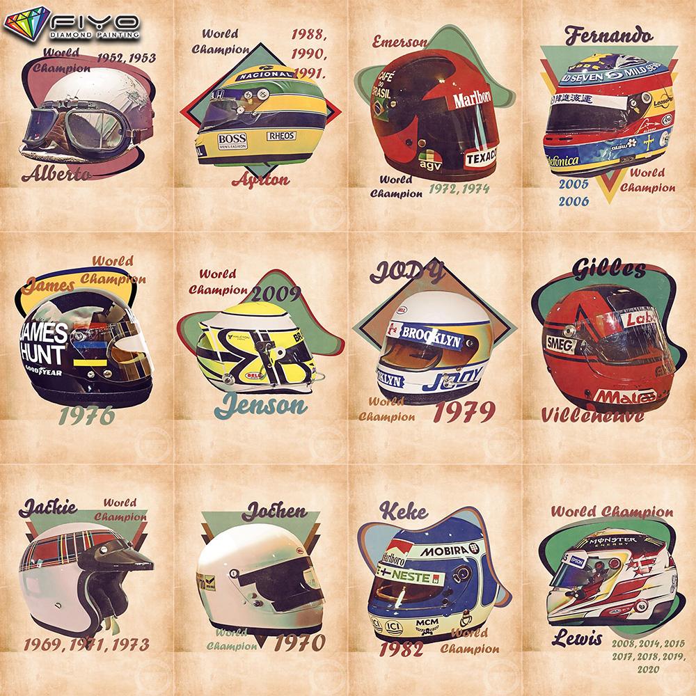 

Алмазная вышивка F1 Гонщик 5D DIY Бриллиантовая роспись крестиком Стразы