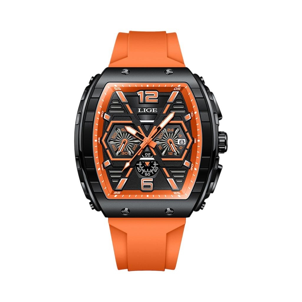 Men's Waterproof Luminous Running Alarm Clock Watch