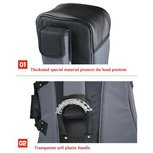 Cello Gig Bag, 4/4 Full Size, Padded, Durable, High-Strength Double-Shoulder Cello Bag (A)