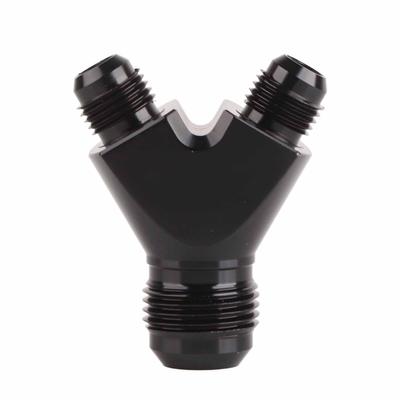 AN10 10AN To AN6 6AN Male Flare Connector Y Block Fitting Adapter Black
